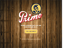 Tablet Screenshot of primobeer.com